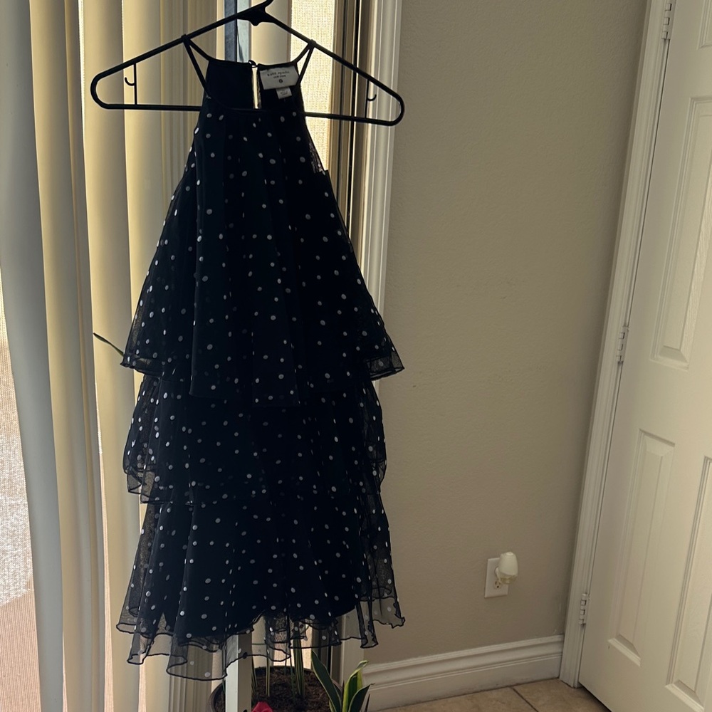 Kate Spade Black and White Polka Dot Kids Formal Dress